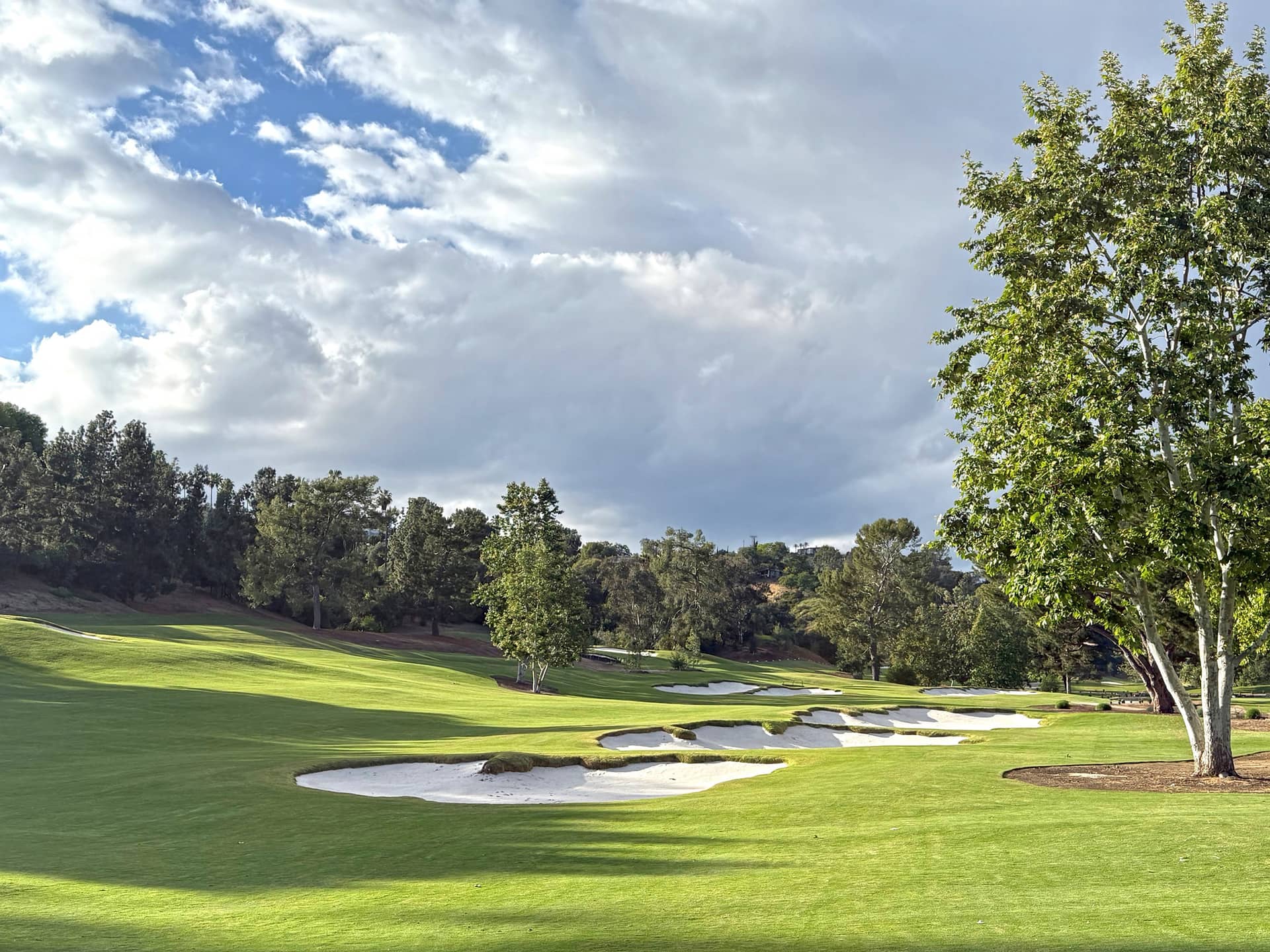 Restored William P. Bell-style bunkering at Annandale Golf Club after the Origins Golf Design restoration.