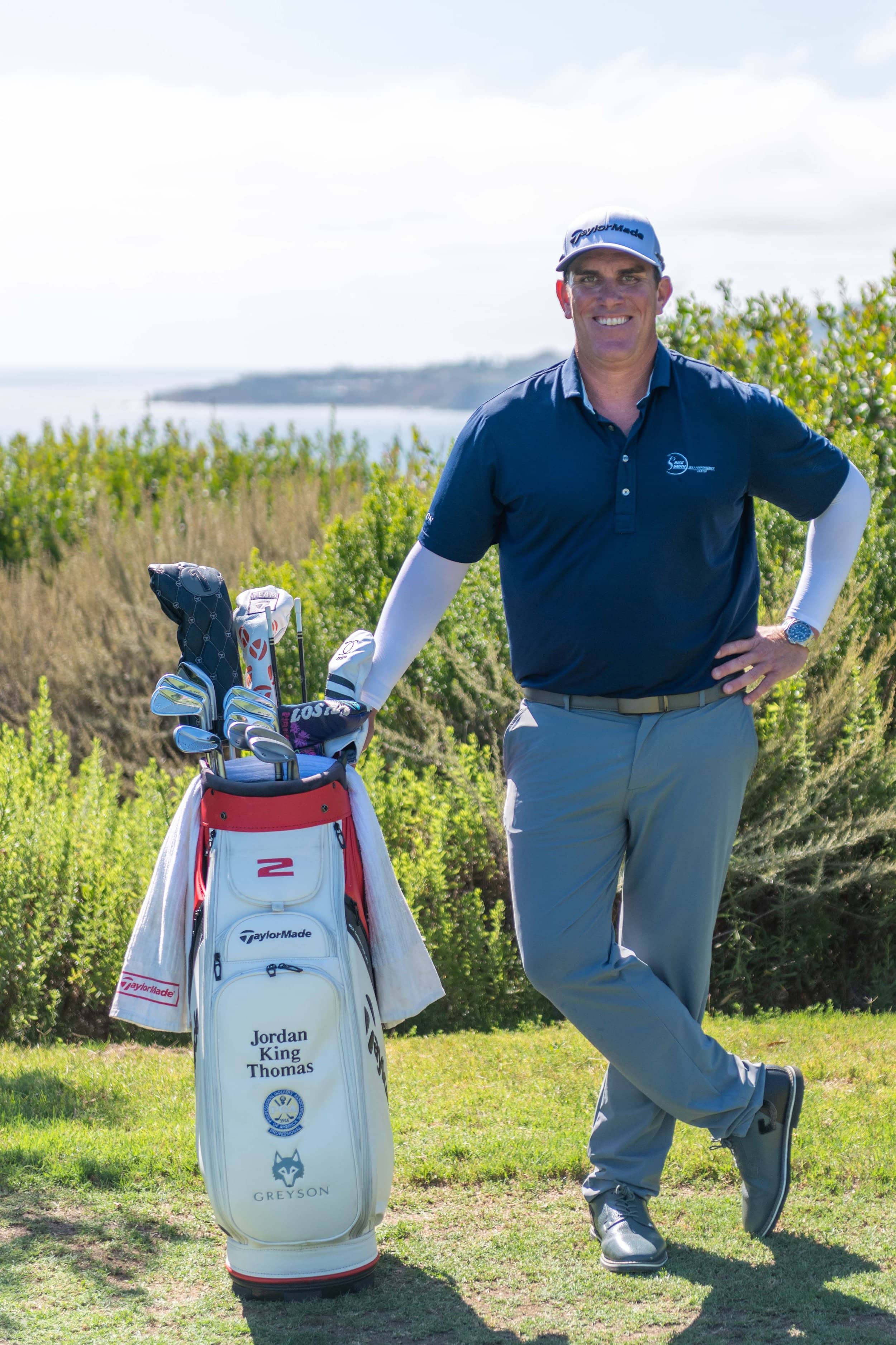 Portrait of LA golf instructor Jordan King Thomas (Rick Smith Golf Academy, Trump National LA). Source: his official site kingthomasgolf.com. Used for editorial coverage on a non-commercial site.