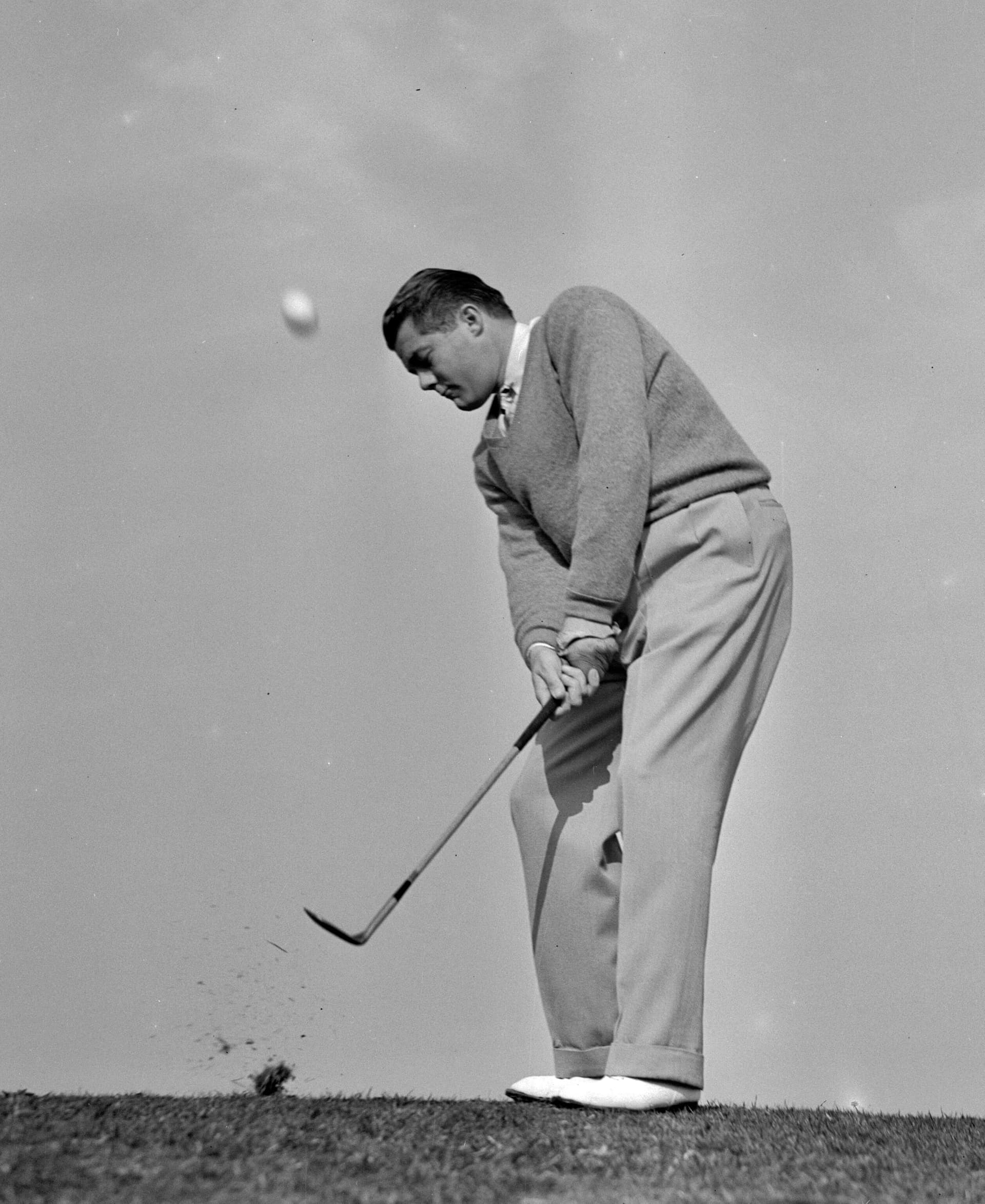 Golfer Lawson Little in January 1939, probably at the Los Angeles Open at Griffith Park. Los Angeles Times photographic archive, UCLA Library, via Wikimedia Commons, licensed CC BY 4.0. Source: https://commons.wikimedia.org/wiki/File:Lawson_Little_at_1939_LA_Open.jpg