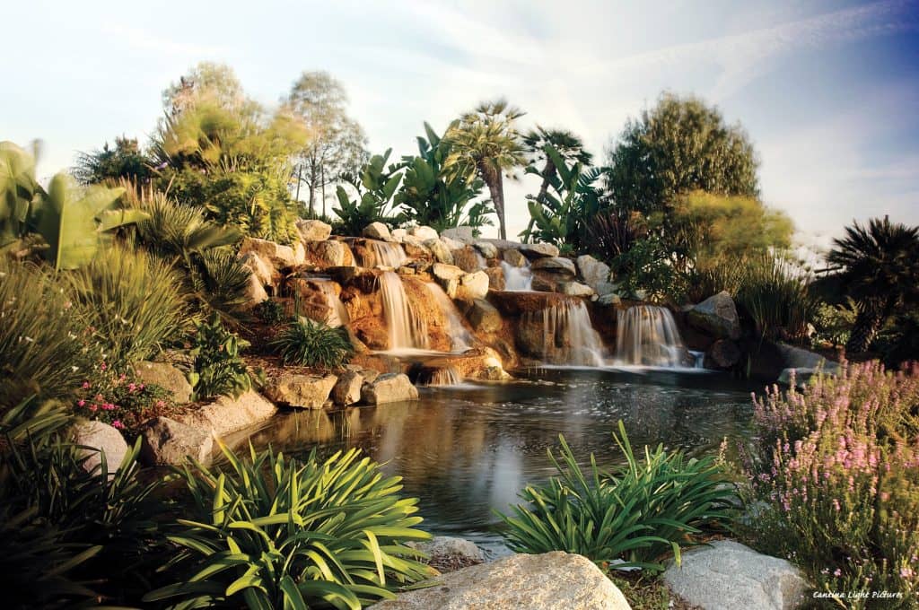 Waterfall feature at Skylinks