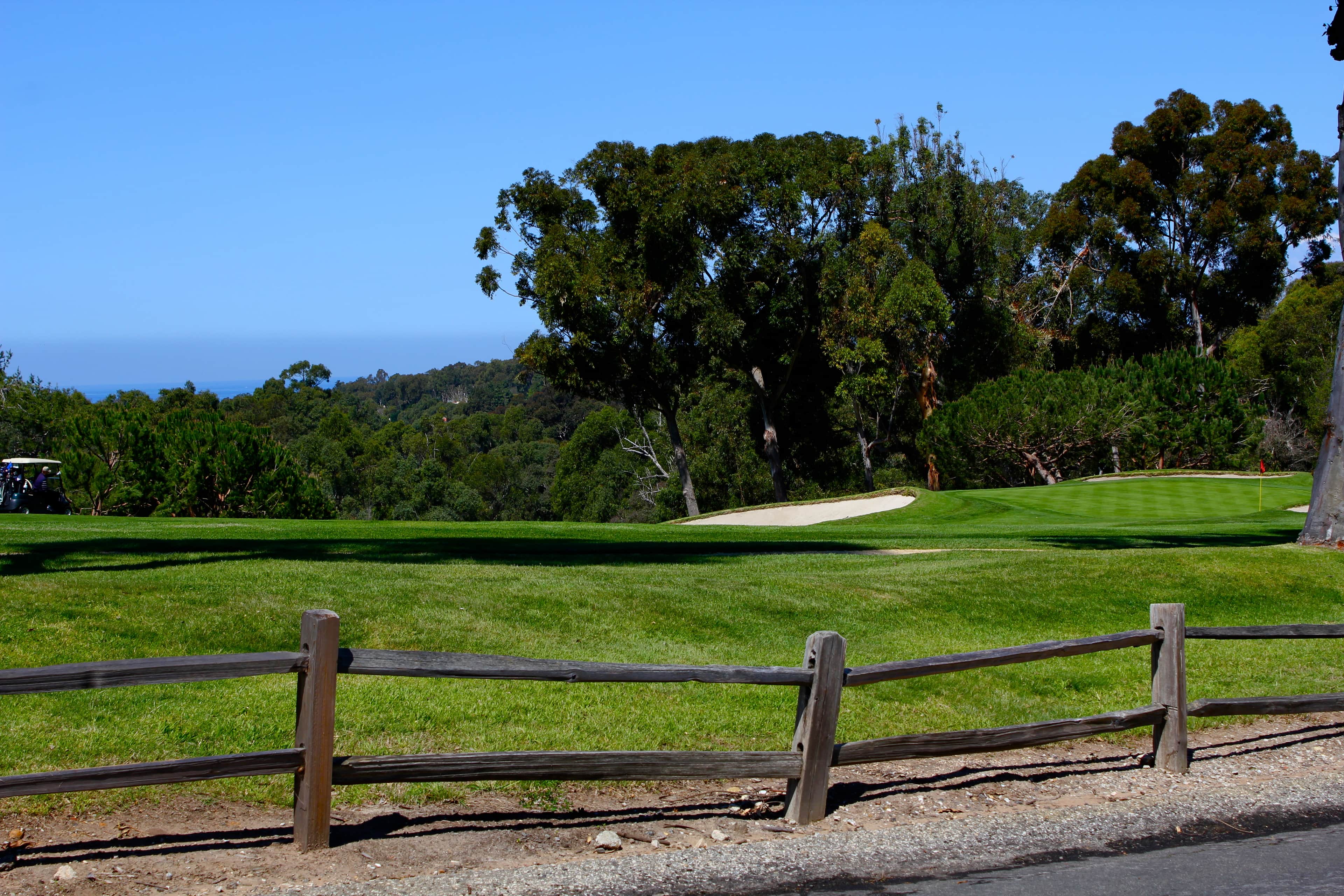 The par-3 11th at Palos Verdes Golf Club above the Pacific